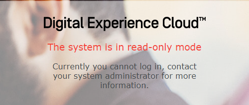 Login screen during ReadOnly Mode